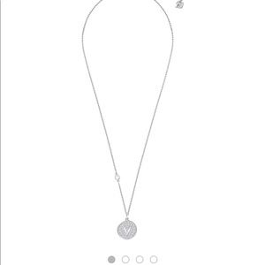 Swarovski “V” Pendant in Rhodium plating Necklace